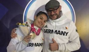 Janina Breuer mit Trainer Phillip Semechin © DBS