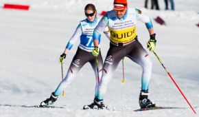 Clara Klug mit Begleitläufer Martin Härtl
