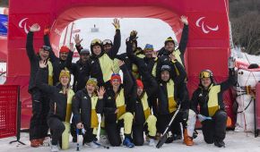 Das alpine Paraski Team in Peking