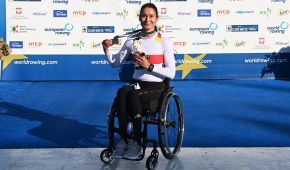 Sylvia Pille-Steppat nach der Siegerehrung in Poznan