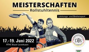 Ankündigungsplakat zu den deutschen Meisterschaften im Rollstuhltennis