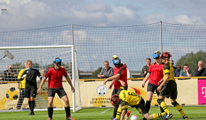 Spielszene beim Blindenfußball