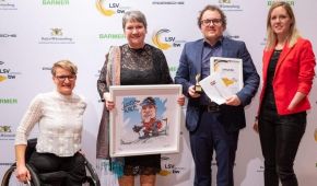 Justus Wolf wurde als Trainer des Jahres in Baden-Württemberg ausgezeichnet, Anna-Lena Forster und Andrea Rothfuss hielten die Laudatio