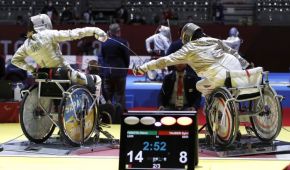 Sylvi Tauber landet einen Punkt im Säbel-Viertelfinale