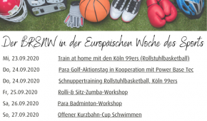 Die Angebote des BRSNW während der Europäschen Woche des Sports