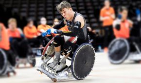 Josco Wilke beim Rollstuhlrugby