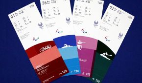 Das Design der Tickets für die Spiele in Tokio