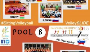 Logo Gruppeneinteilung der Mannschaften der Sitzvolleyball EM Frauen 2015