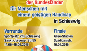 Plakat zu Deutschen Meisterschaft Fußball-ID in Schleswig 2016