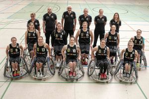 Die deutsche Rollstuhlbasketball-Nationalmannschaft der Damen