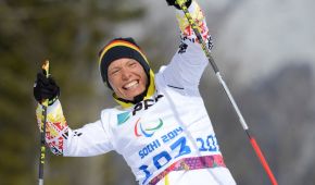 Andrea Eskau beim Goldjubel in Sotschi