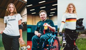 Fotomontage mit Lilly Stoephasius, Regula Runge und Valentin Baus