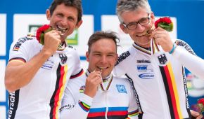 Deutscher Dreifach-Triumph: Teuber, Sieger Senska und Winkler
