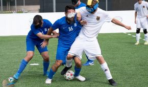 Zweikampf beim Blindenfußball