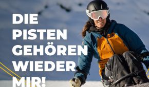 Starte deinen Weg-Grafik mit einer Para Ski alpin Athletin