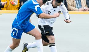 Blindenfussball Länderspiel Deutschland gegen Rumänien