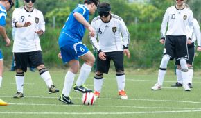 Blindenfussball Länderspiel Deutschland gegen Rumänien