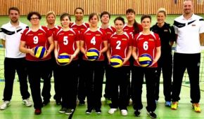 Das deutsche Sitzvolleyballnationalteam der Frauen vor der EM