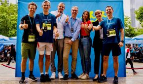 DBSJ-Vertreter*innen bei JP Morgan Coporate Challenge vor Ort