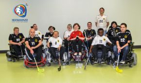 Hinten v. l. n. r.: Paul Emmering, Jörg Diehl, Stephan Mägele, Eva-Maria Berndl, Andreas Vogt, Deniz Genç (Trainer), Ramazan Sahin (Co-Trainer); vorne v. l. n. r.: Silvio Grubert, Stefan Utz, Olga Ulrich, Nasim Afrah, David Bauer.