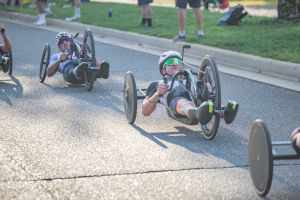 Rennsituation mit Daniel Ulmann im Handbike
