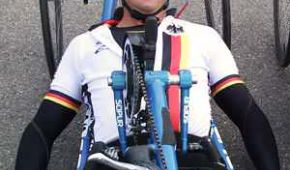 Vico Merklein auf seinem Handbike