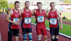 Erfolgreiche Staffel: Markus Rehm, David Behre, Felix Streng und Johannes Floors