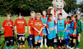 Inklusive Gruppe beim Fußballspaß inklusiv