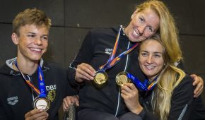 Die drei Weltmeister Taliso Engel, Verena Schott und Elena Krawzow © DBS NPC Germany