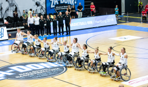 Die deutschen Frauen bei der Rollstuhlbasketball WM 2018 in Hamburg