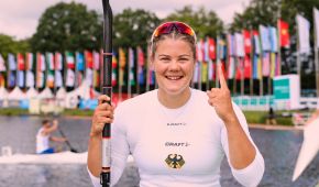 Felicia Laberer freut sich über WM-Bronze