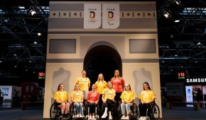 Gruppenfoto der Rollstuhlbasketball-Nationalmannschaft der Damen
