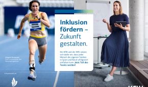 Kampagnen-Motiv KfW mit Irmgard Bensusan