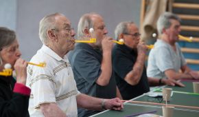 Atemübung beim Rehabilitationssport
