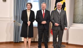 Friedhelm Julius Beucher beim Neujahrsempfang mit Bundespräsident Frank Walter Steinmeier