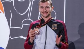 Maurice Schmidt mit der Bronzemedaille © Gilles Massart