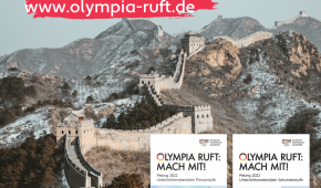 Flyer der Deutschen Olympischen Akademie über die Unterrichtsmaterialien für Peking 2022