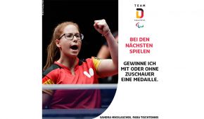 Sandra Mikolaschek ballt die Faust und jubelt