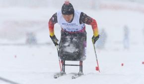 Athlet beim Ski-Langlauf Sprint
