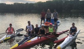 Die deutschen Para Kanuten beim Trainingslager im Kienbaum