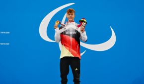 Taliso Engel und seine Goldmedaille