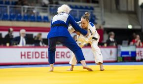 Isabell Thal im Kampf beim Para Judo