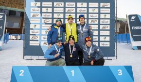 Nico Messinger und Guide Robin Wunderle mit Bronze auf dem Podium