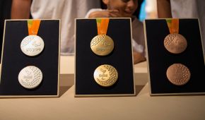 Die Gold-, Silber- und Bronzemedaille der Paralympischen Spiele in Rio de Janeiro