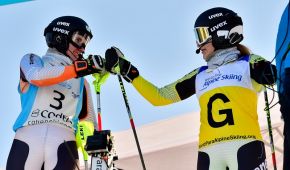 Noemi Ristau und Guide Paula Brenzel vor dem Start