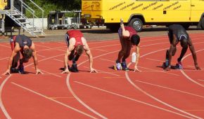 Startschuss zum 100-Meter-Lauf.