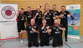 Die Spieler des Dresdner SC jubeln