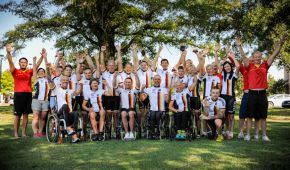 Gute Laune beim deutschen Paracycling Team