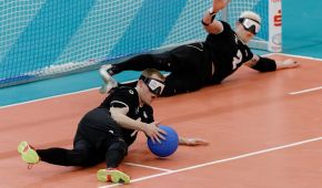 Action bei den Goalball-Europameisterschaften in Rostock © Binh Truong