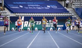 100 Meter-Finale der Startklasse T63 bei der Leichtathletik-WM 2023